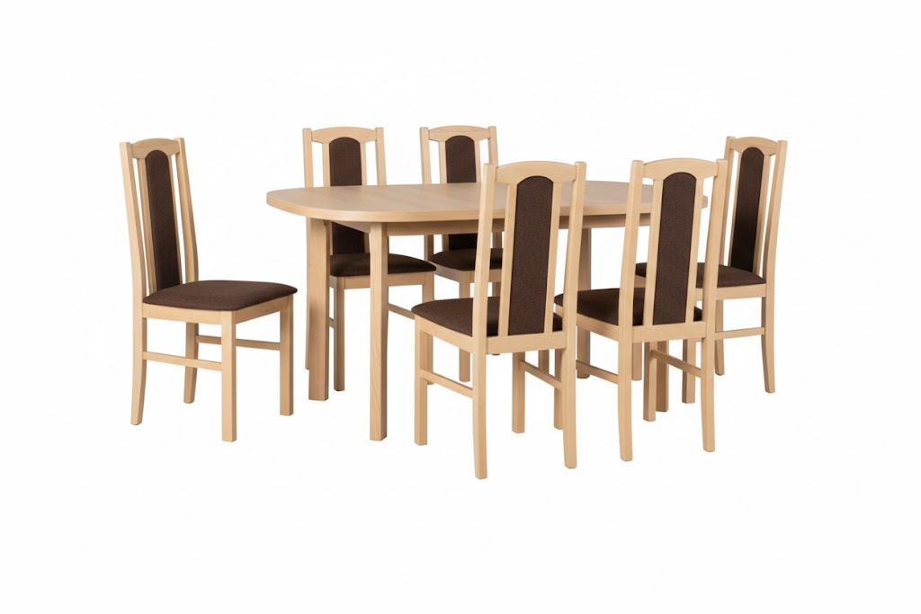 AKCIA st�l WENUS 1P dub sonoma, stoli�ky BOS 7 dub sonoma, po�ah 6