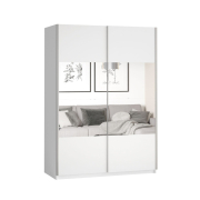 Skria BETA 22971655 biela-zrkadlo, 150 cm