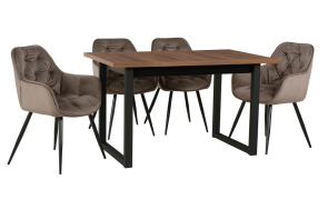 Jedlensk set IKON 3 + 4 stoliky CHERRY velvet