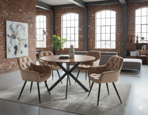 st�l TALIA orechov� pl�t, stoli�ka CHERRY bluvel 28 be�ov�