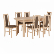 AKCIA st�l WENUS 1P dub sonoma, stoli�ky BOS 7 dub sonoma, po�ah 6