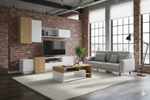 Ob�vacia stena 3D s konferen�n�m stol�kom