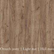 farebn� prevedenie pl�tu stola -orech jasn� laminovan� DTD ohranen� ABS p�skou