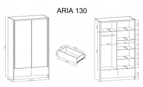 Skria ARIA II 130 rozmery