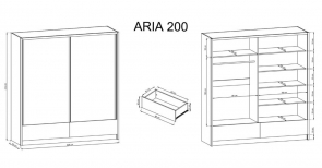 Skria ARIA II 200 rozmery