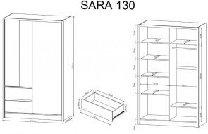 Skria SARA 130 rozmery