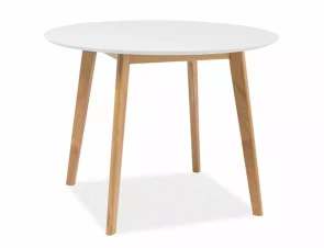 Stl MOSSO II biely MDF / dub