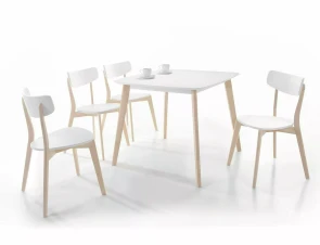 Jedlensk set TIBI biely MDF / bielen dub